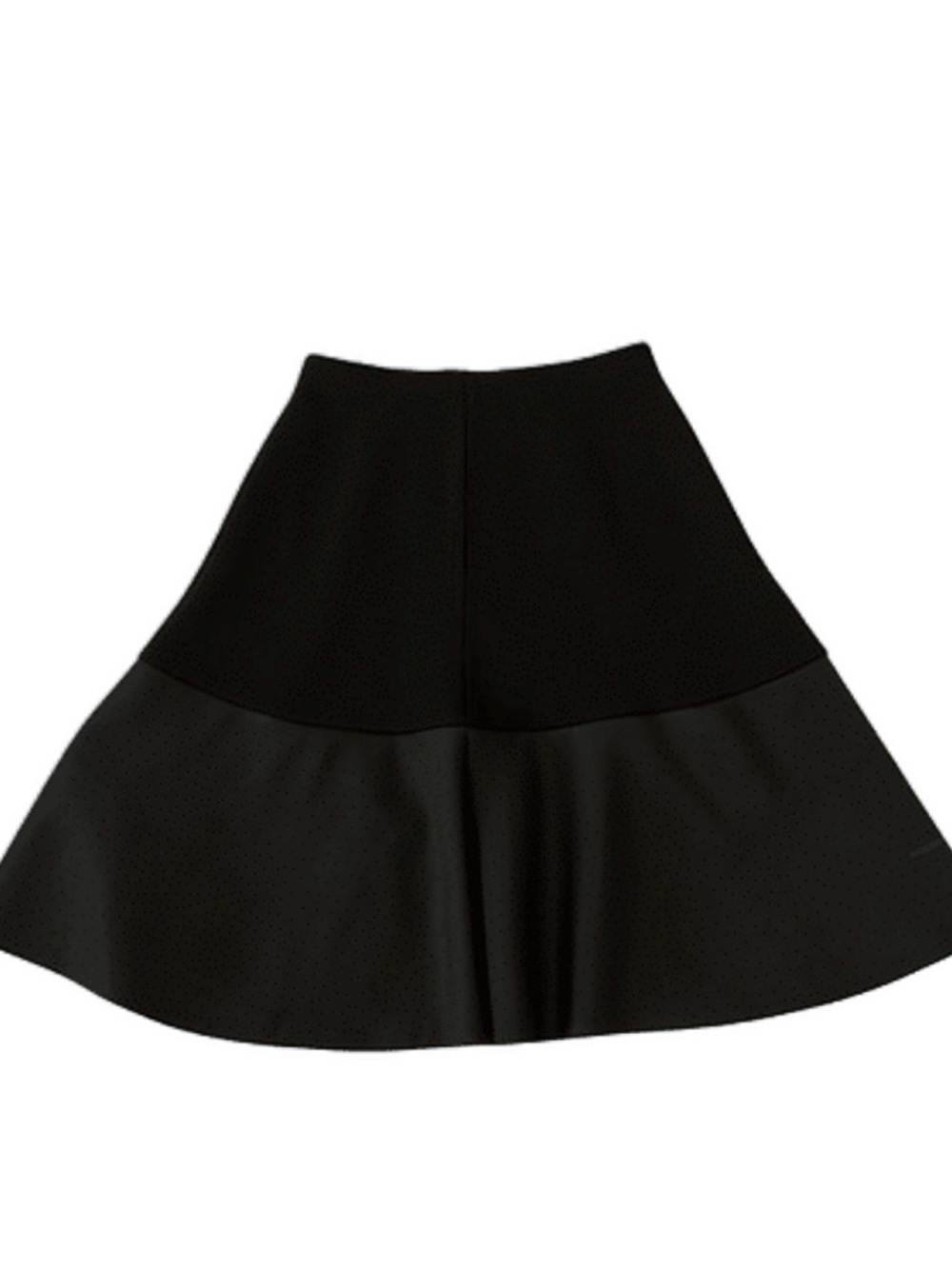 Sioni Black A-Line Flared Skirt